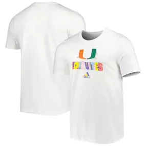 adidas Miami Hurricanes Pride Fresh Men's White T-Shirt