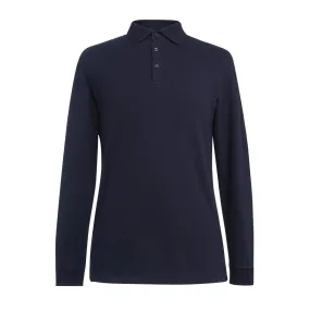 BA142-XL Brook Taverner Frederick Mens Long Sleeve Polo Shirt Navy Size XL