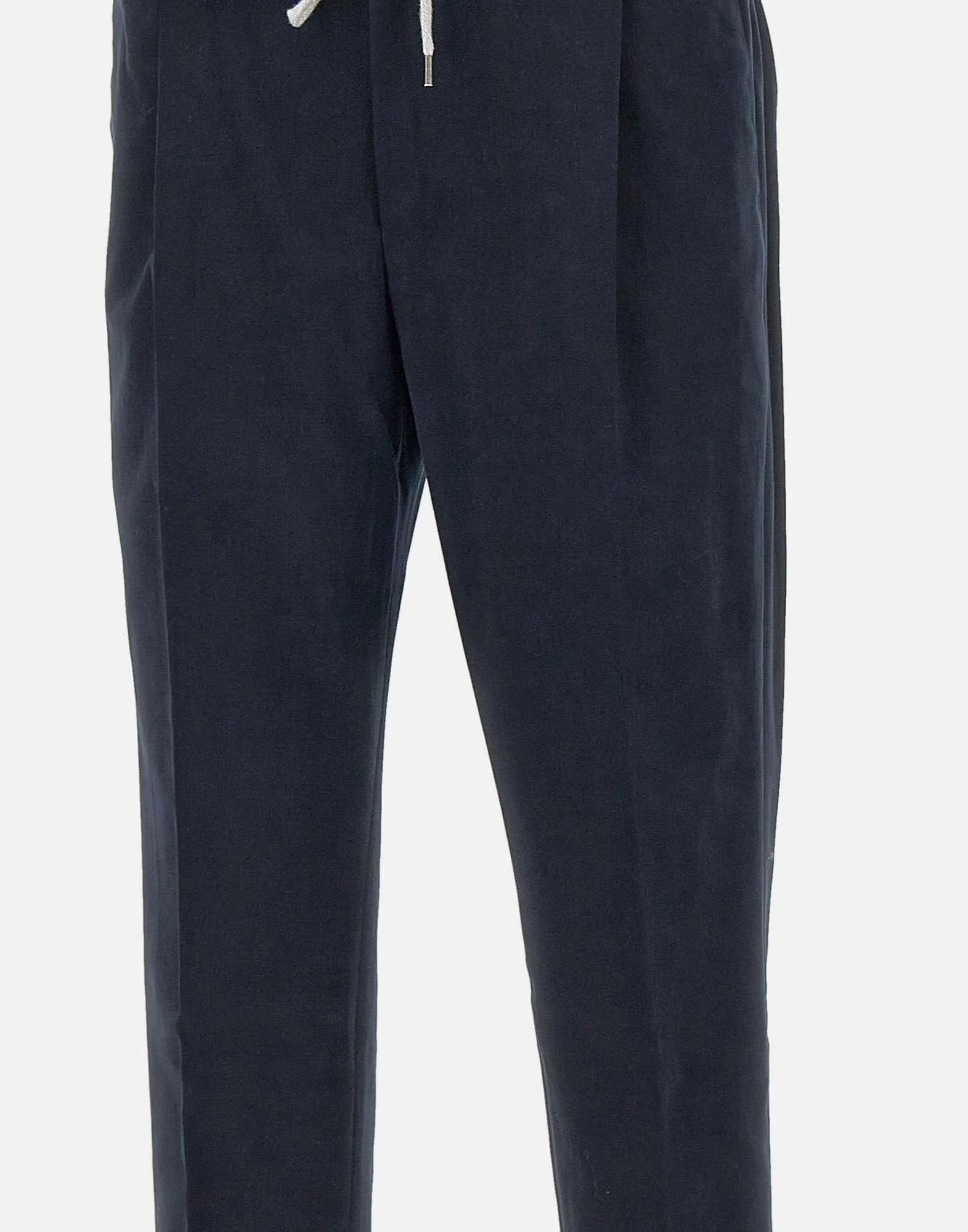 Men's Blue Cotton Cashmere Trousers