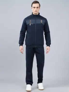 Men's Blue Printed Winter Track Suit