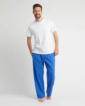 Men's Brushed Cotton Pyjama Trousers - Bright Blue