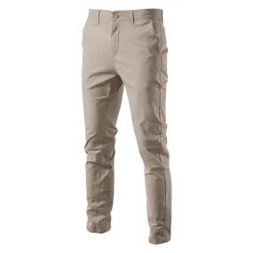 Men's Casual Cotton Slim Fit Trousers