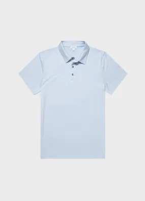 Men's Classic Jersey Polo Shirt in Blue Mist