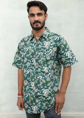 Men's Cotton Shirt Flannel Flower