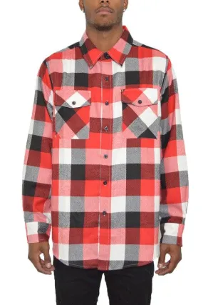 Mens Shirts LS Checkered Flannel