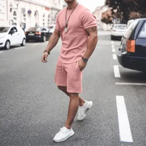 Men's Summer 2pcs Short Sport Tracksuits