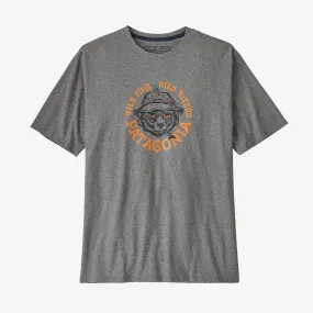 Men's Take a Stand Responsibili Patagonia T-Shirt in Wild Grizz: Gravel Heather