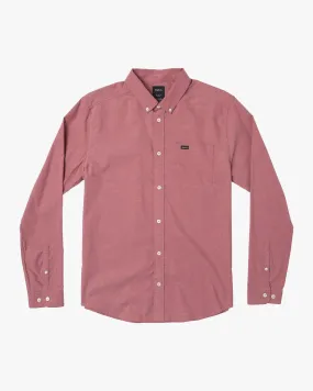 That'll Do Stretch Long Sleeve Shirt - Brick Red