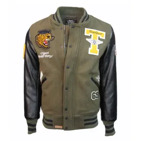 Top Gun Tiger Wool-PU Jacket Green